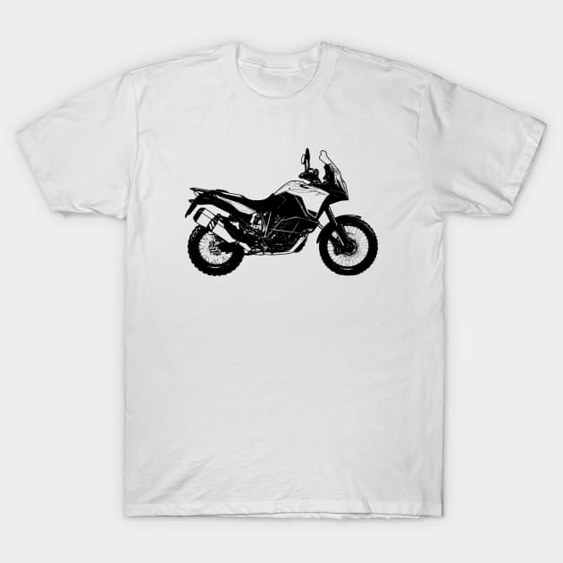 1290 Super Adventure Bike Sketch Art T-Shirt by KAM Std